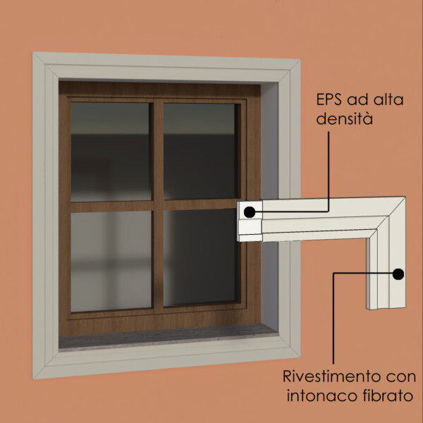 casa rustica cornicefinestra